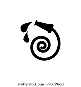Fire hose with water drops icon. Fireman element icon. Premium quality graphic design. Signs, outline symbols collection icon for websites, web design, mobile app, info graphics on white background