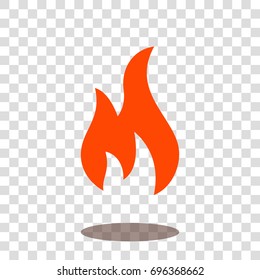 Fire Hot Burn Icon Vector Isolated