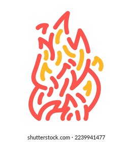 fire hot color icon vector. fire hot sign. isolated symbol illustration