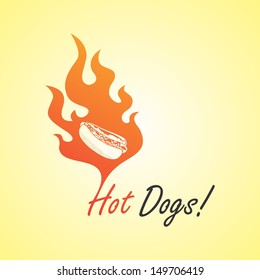 fire hot dog art