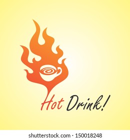 Fire Hot Drink Art