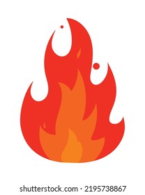 fire hot flame icon isolated