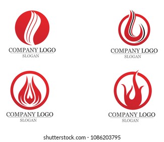 Fire hot logo and symbols