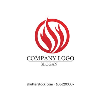 Fire hot logo and symbols