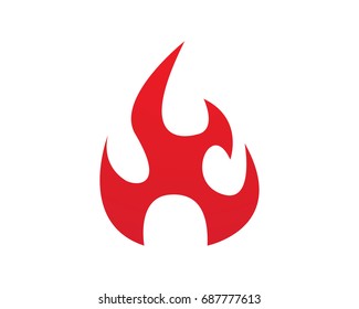 Fire hot logo and symbols