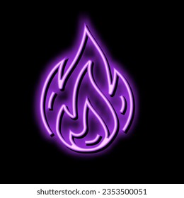 fire hot neon light sign vector. fire hot illustration