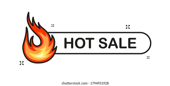 Venta de fuego caliente. Elemento de diseño de vectores. Vector de banner rojo. Tarjeta de oferta especial. Plantilla de promoción moderna. Plantilla de banner de venta de verano. Ilustración vectorial.