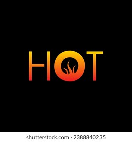 fuego y palabras calientes sobre fondo rojo. concepto de palabra caliente