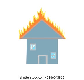 Fire house graphic design illustration