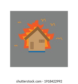 fire house logo vector design background