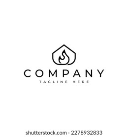 fire house vector logo design