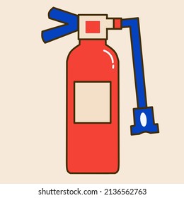 Cartoon-Illustration von Fire Hydrant. Logo des grafischen Vektorsymbol