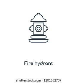 Fire hydrant concept line icon. Linear Fire hydrant concept outline symbol design. This simple element illustration can be used for web and mobile UI/UX.
