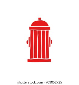 fire hydrant doodle icon