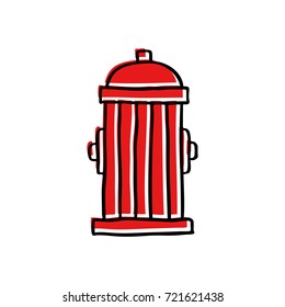 fire hydrant doodle icon