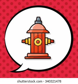 Fire hydrant doodle, speech bubble
