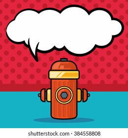 Fire hydrant doodle, speech bubble