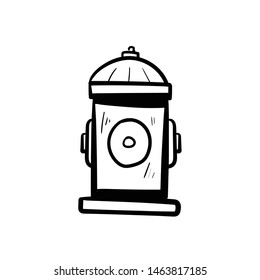 fire hydrant doodle vector hand drawing 
