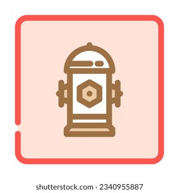 fire hydrant emergency color icon vector. fire hydrant emergency sign. isolated symbol illustration