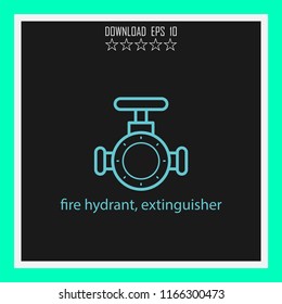 fire hydrant, extinguisher  vector icon