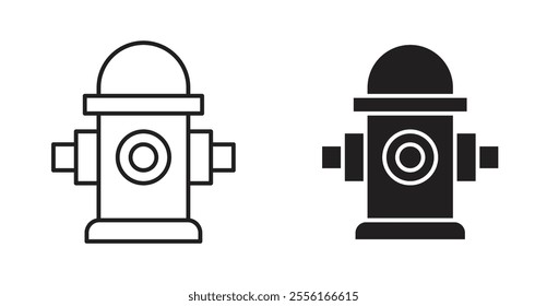 Fire hydrant Filled flat icons set for apps and web ui designs.