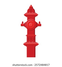 Fire Hydrant Flat Illustration. Clean Icon Design Element on Isolated White Background