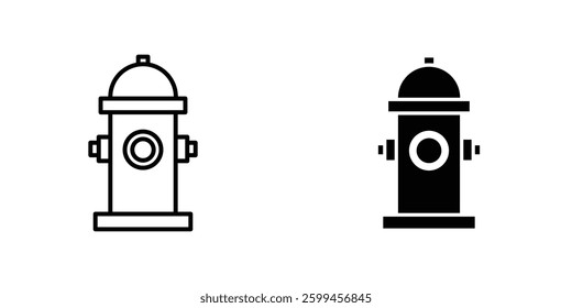 Fire hydrant flat simple vector icons illustration set.