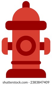 Fire hydrant flat vector illustration.