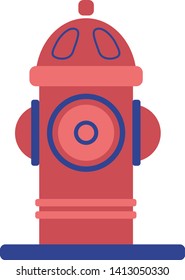 Fire hydrant geometric illustration isolated on white