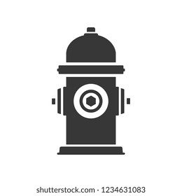 Fire hydrant icon. Black, minimalist icon isolated on white background. Fire hydrant simple silhouette. Web site page and mobile app design vector
