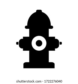 Fire hydrant icon. Black, minimalist icon isolated on white background. Fire hydrant simple silhouette. Web site page and mobile app design vector element. eps 10