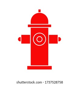 Fire hydrant icon. Black, minimalist icon isolated on white background. Fire hydrant simple silhouette. Web site page and mobile app design vector element. eps 10