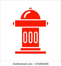 Fire hydrant icon. Black, minimalist icon isolated on white background. eps 10