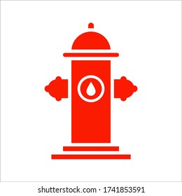 Fire hydrant icon. Black, minimalist icon isolated on white background. eps 10