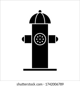 Fire hydrant icon. Black, minimalist icon isolated on white background. eps 10