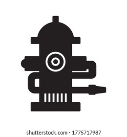 Icono del hidrante de fuego. Icono negro, minimalista aislado en fondo blanco. Silhouette simple hidrante de fuego. página de sitio web y elemento vector de diseño de aplicaciones móviles