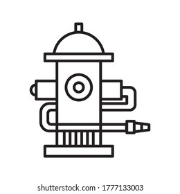 Icono del hidrante de fuego. Icono negro, minimalista aislado en fondo blanco. Silhouette simple hidrante de fuego. página de sitio web y elemento vector de diseño de aplicaciones móviles