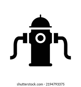 Fire hydrant icon. Black vector design.