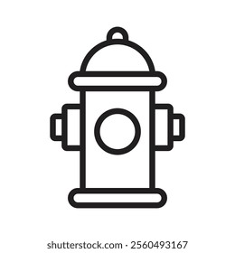 Fire hydrant icon Black and white logo