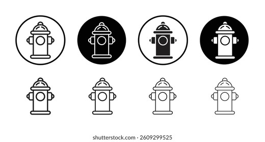 Fire hydrant icon Black and white logo
