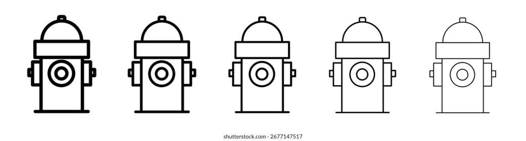 Fire hydrant icon black and white vector sign