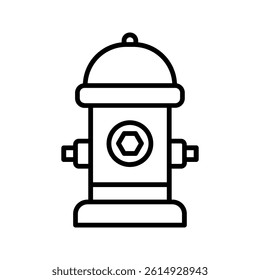 fire hydrant icon color editable on white background