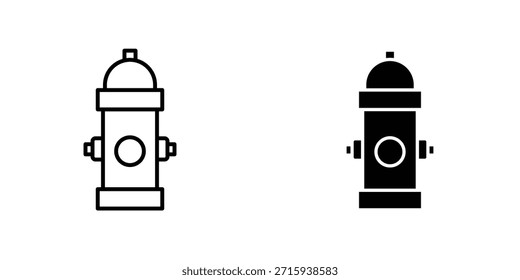 Fire hydrant icon design collection. Vector sign and symbol for UI designs