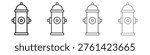 Fire hydrant icon. editable stroke icon for graphic project