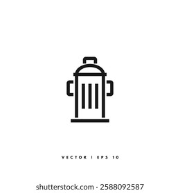 Fire Hydrant Icon. Editable Stroke