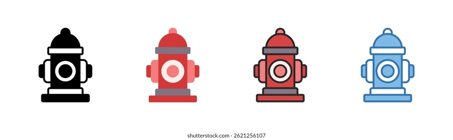 Fire Hydrant Icon Element For Design