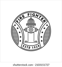 Fire Hydrant Icon, Fireplug Icon, Fire Pump Icon Vector Art Illustration