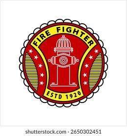 Fire Hydrant Icon, Fireplug Icon, Fire Pump Icon Vector Art Illustration