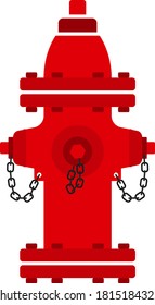 Fire Hydrant Icon. Flat Color Design. Vector Illustration.