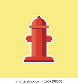Fire hydrant icon Flat design style. Fire hydrant simple logo. Modern, minimalist icon in stylish colors. Web site page and mobile app design vector element.